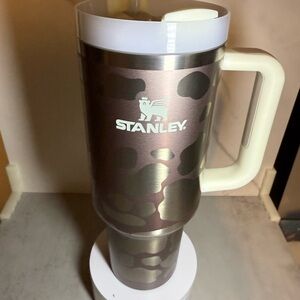 Stanley Engraved  Cow Print Insulated Mug